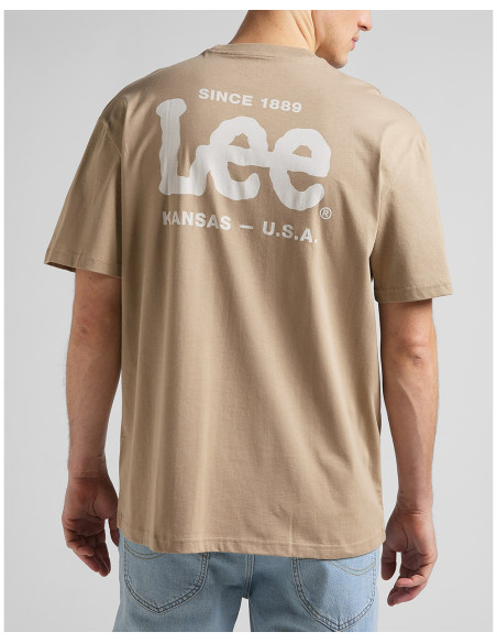 ◆LEE◆ Big Twitch Logo Dying T-Shirt Pigment Beige ◇LEE◇ Big Twitch Logo Dying T-Shirt Pigment Beige LEE Big