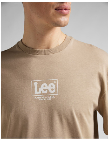 ◆LEE◆ Big Twitch Logo Dying T-Shirt Pigment Beige ◇LEE◇ Big Twitch Logo Dying T-Shirt Pigment Beige LEE Big