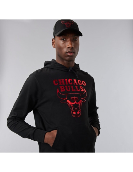 Felpa con cappuccio con stampa laminata Nba NEW ERA Loslak - Felpa