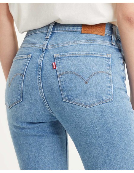 LEVI'S - 724 High Rise Straight Dark Indigo - Indossato