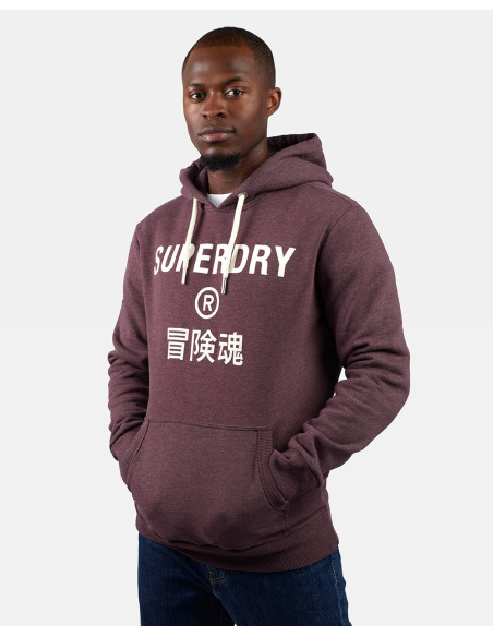 SUPERDRY Vintage Corp Logo Marl Hood - Sudadera