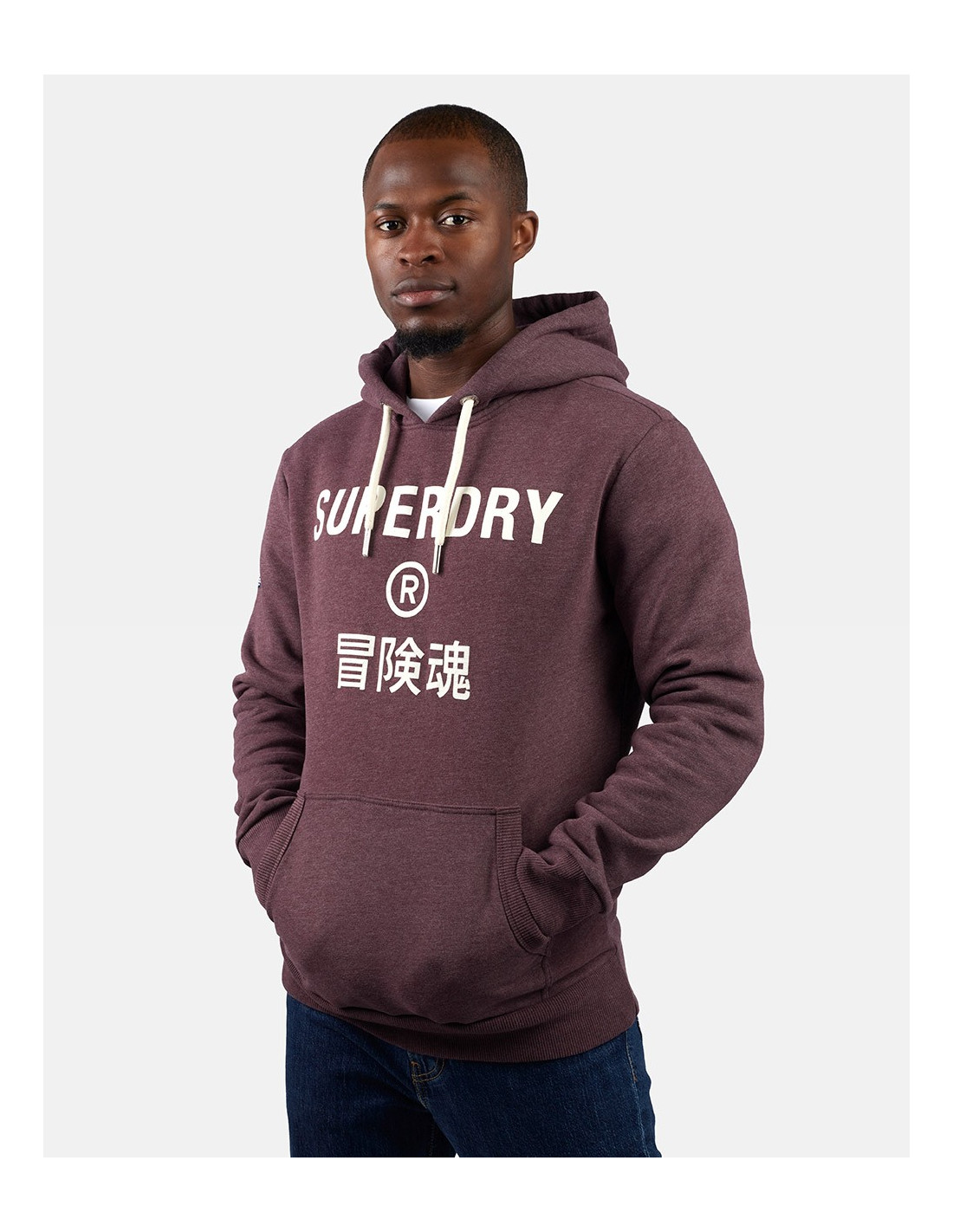 SUPERDRY Vintage Corp Logo Marl Hood Sudadera