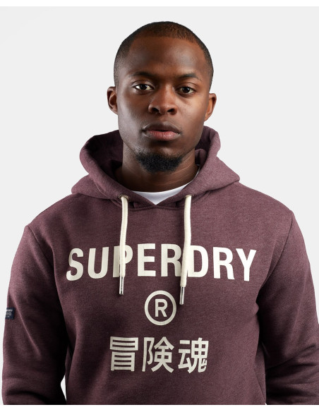 SUPERDRY Vintage Corp Logo Marl Hood - Sudadera