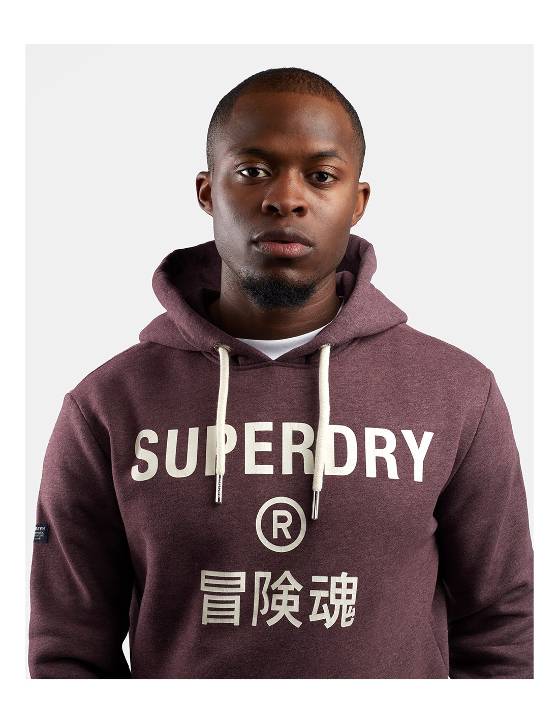 SUPERDRY - Sweatshirt Corp Marl Logo Hood Vintage