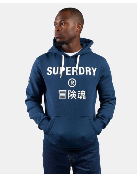 SUPERDRY Vintage Corp Logo Marl Hood - Moletom