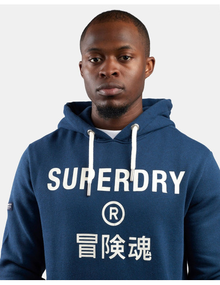 SUPERDRY Vintage Corp Logo Marl Hood - Moletom