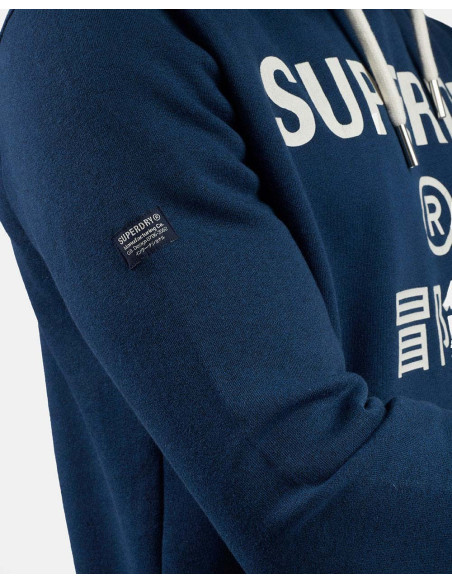 SUPERDRY Vintage Corp Logo Marl Hood - Moletom