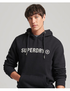 【Superdry】Superdry Duo ビンテージ ロゴ パーカー Superdry Duo Vintage Logo Hoodie in Glacier Grey Marl | MYER