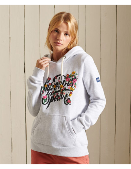 SUPERDRY Script Style Floral Hood - Sudadera