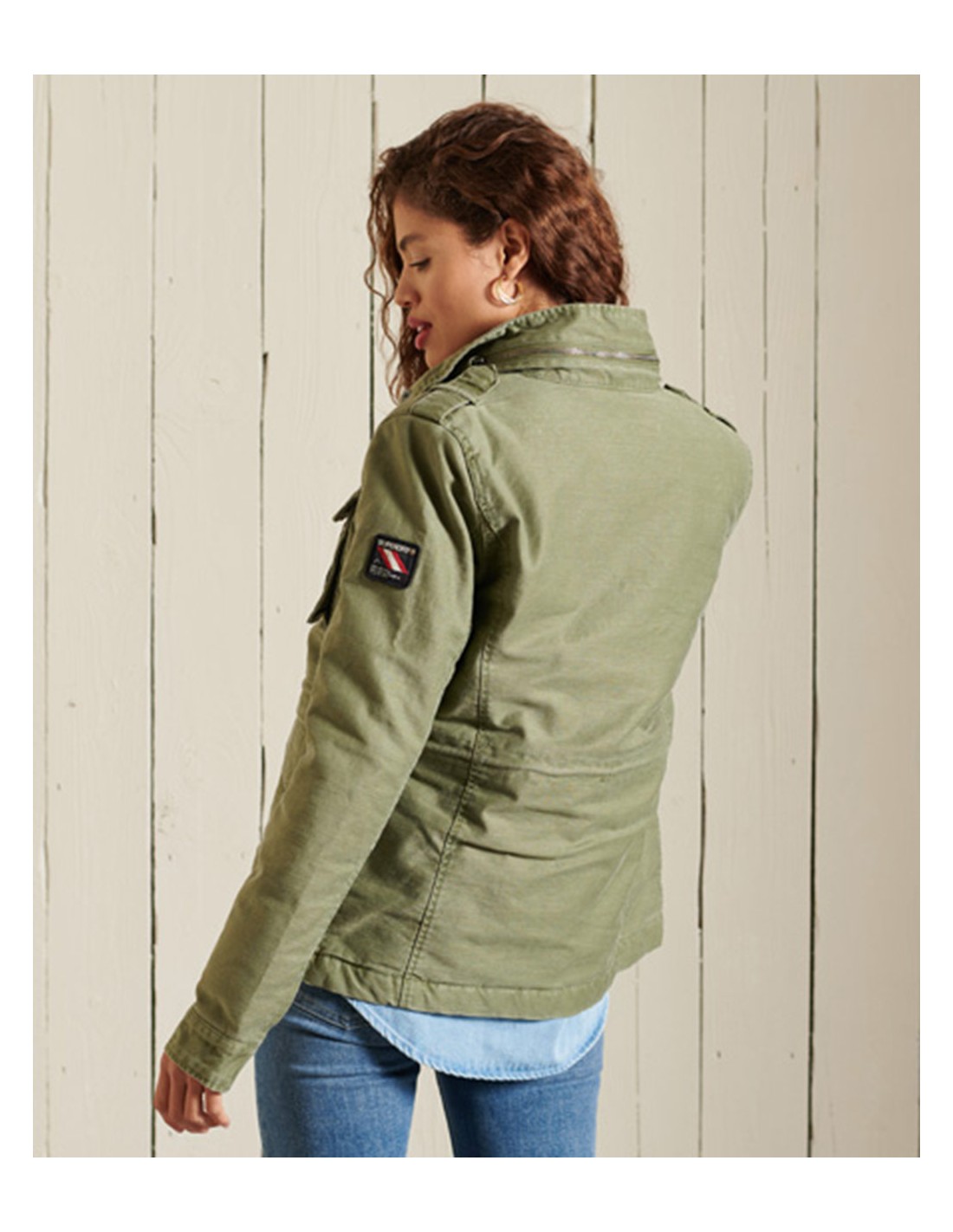 soltero perfil deseo SUPERDRY Rookie Borg Lined Military Jkt - Chaqueta