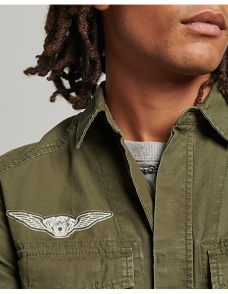 SUPERDRY Vintage Patched Military Shirt - Chemise