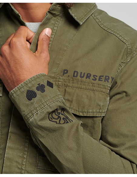 SUPERDRY Vintage Patched Military Shirt - Shirt