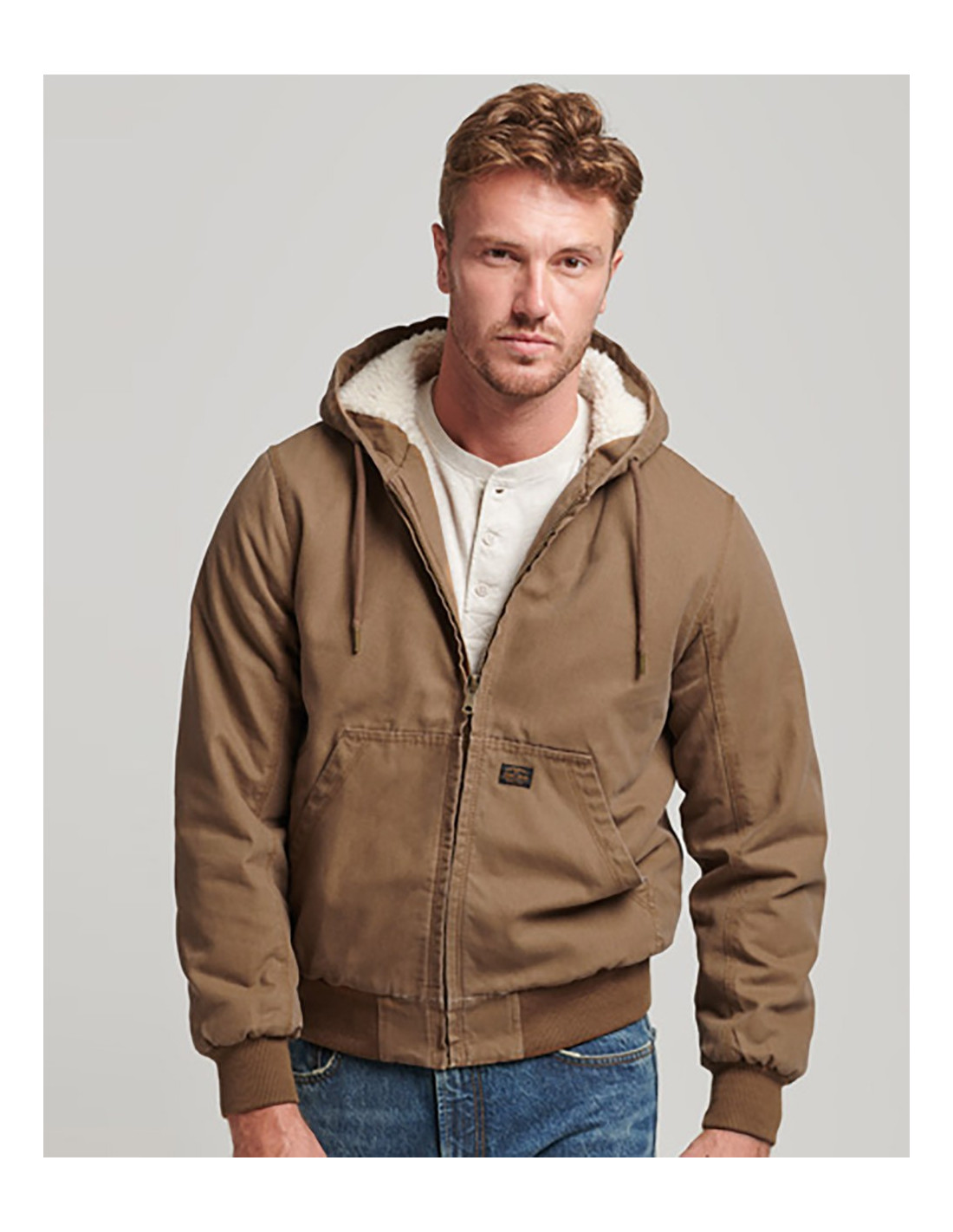 SUPERDRY Vintage Workwear Bomberjacke mit Kapuze