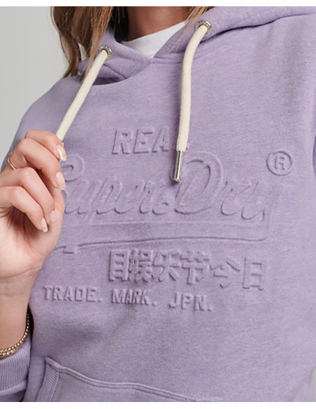 Cappuccio in rilievo con logo vintage SUPERDRY - Felpa