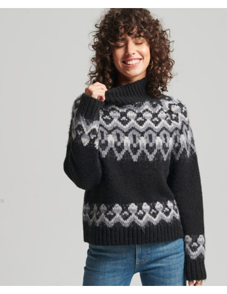 SUPERDRY Vintage Slouchy Fairisle Knit - Jumper