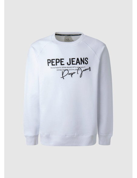 Pepe jeans white sweatshirt hot sale
