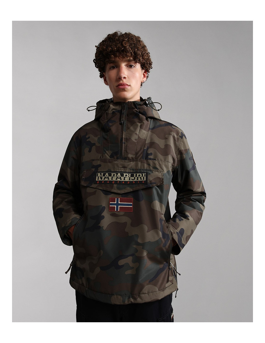 Napapijri camo cheap grey
