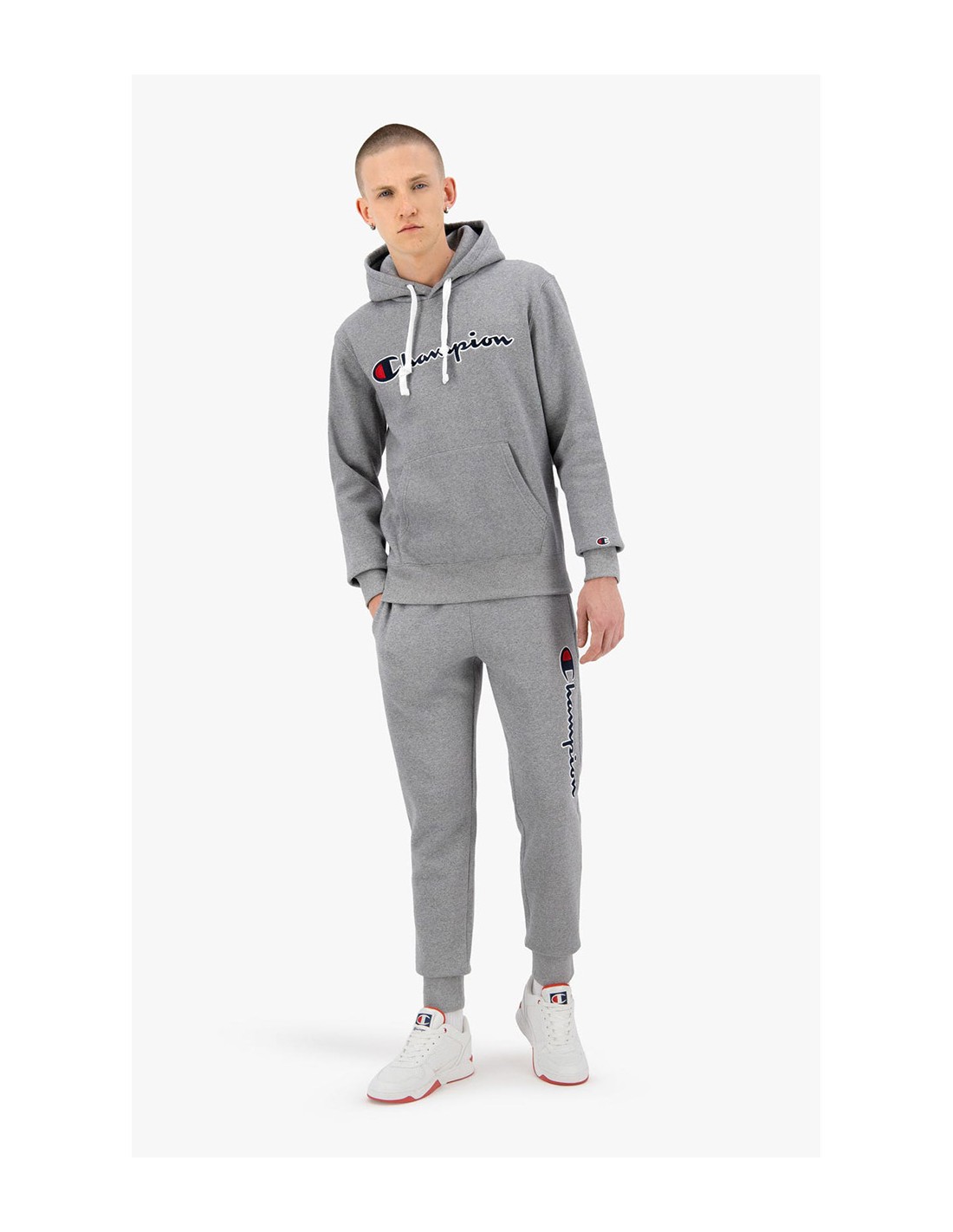 Grey champion tracksuit bottoms hot sale