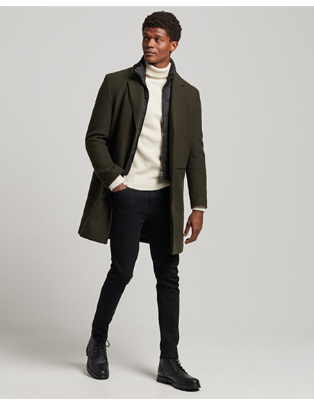 SUPERDRY Studios Wool Padded Town Coat - Chaqueta