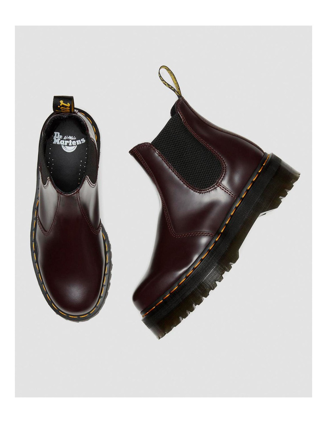 BOTAS CHELSEA DE COURO DR MARTENS 2976 QUAD COURO