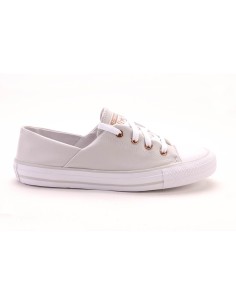 Converse white & gold all sale star coral craft pu ox trainers