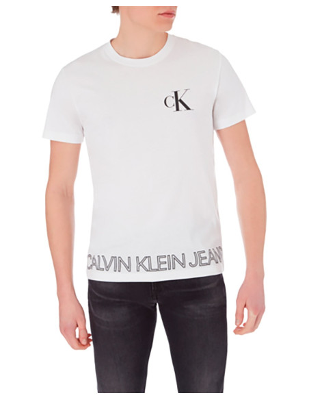 CALVIN KLEIN T-shirt With Logo On The Hem - T-shirt