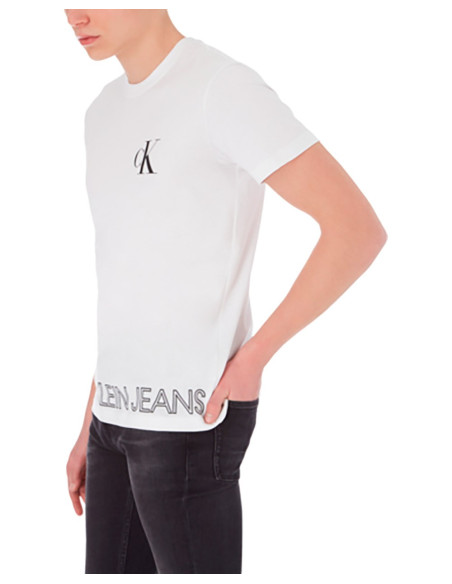 CALVIN KLEIN T-shirt With Logo On The Hem - T-shirt