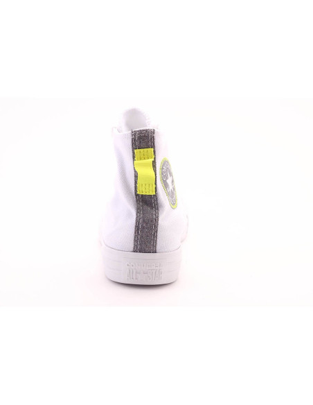 CONVERSE - CTAS HI WHITE/LEMON VENOM/BLACK - Sneakers