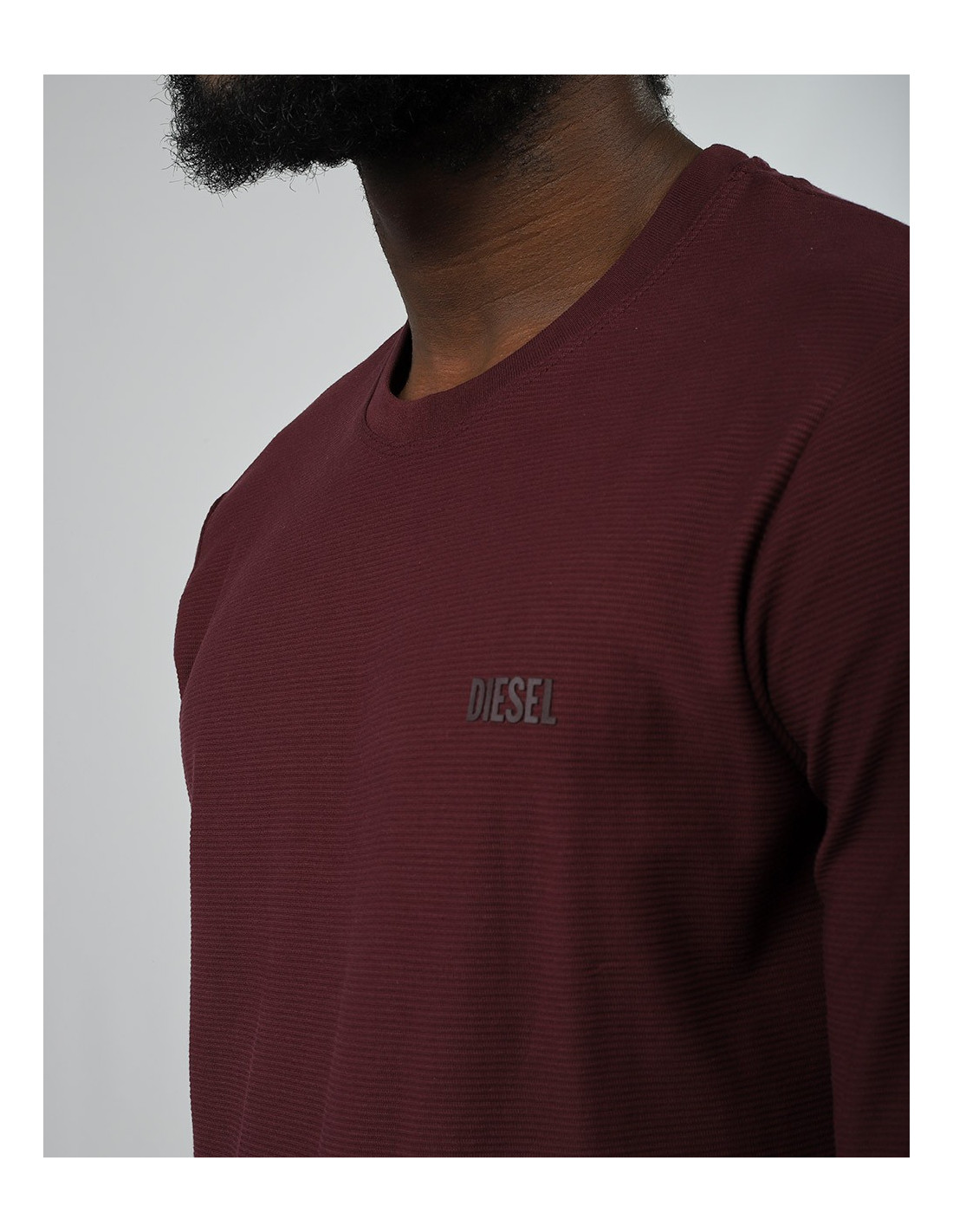 関税込【DIESEL】Diego A R HD long sleeve T-shirt★Burgundy DIESEL T-DIEGO-LONG-AR-HD - T-shirt
