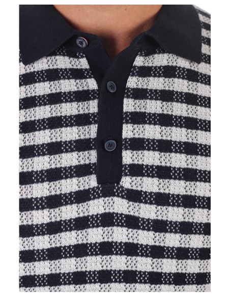 BEN SHERMAN Jacquard Check – Poloshirt