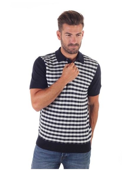 BEN SHERMAN Jacquard Check - Polo shirt