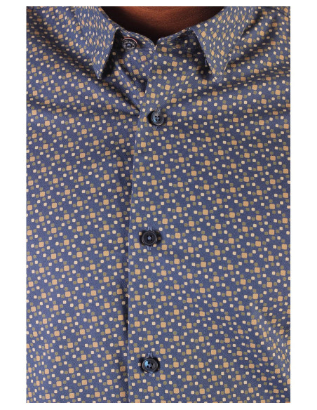 BEN SHERMAN Ss Faded Square Print – Hemd