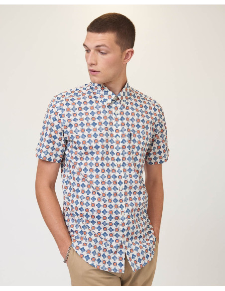 BEN SHERMAN Ss Estampa retrô envelhecida - Camisa