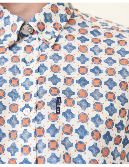 BEN SHERMAN Ss Estampa retrô envelhecida - Camisa