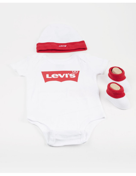 LEVI´S - CLASSIC BATWING BÉBÉ CHAPEAU BODY BOOTIE Set Bébé 3PC Body Set Bébé