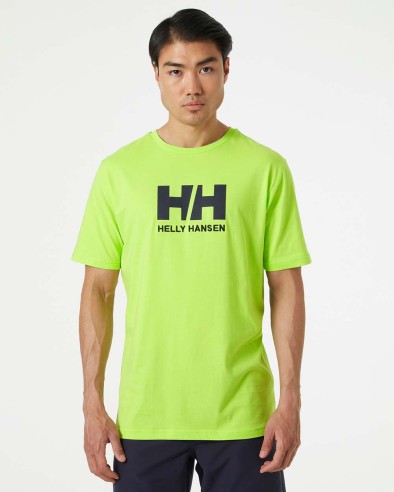 Camiseta Helly Hansen blanca logo color manga corta homb