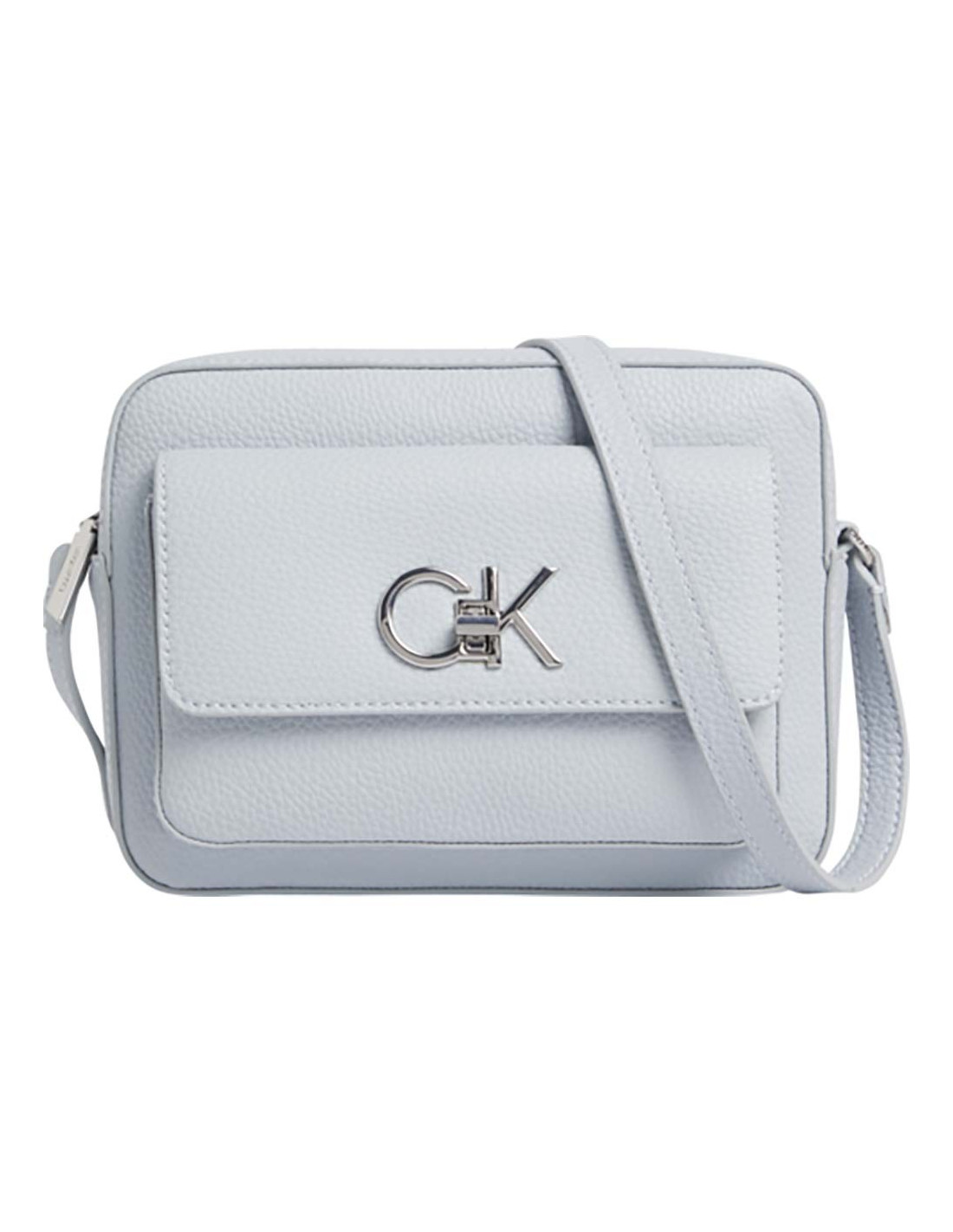 Calvin Klein Max Top Zip Crossbody, Black/Silver, One Size