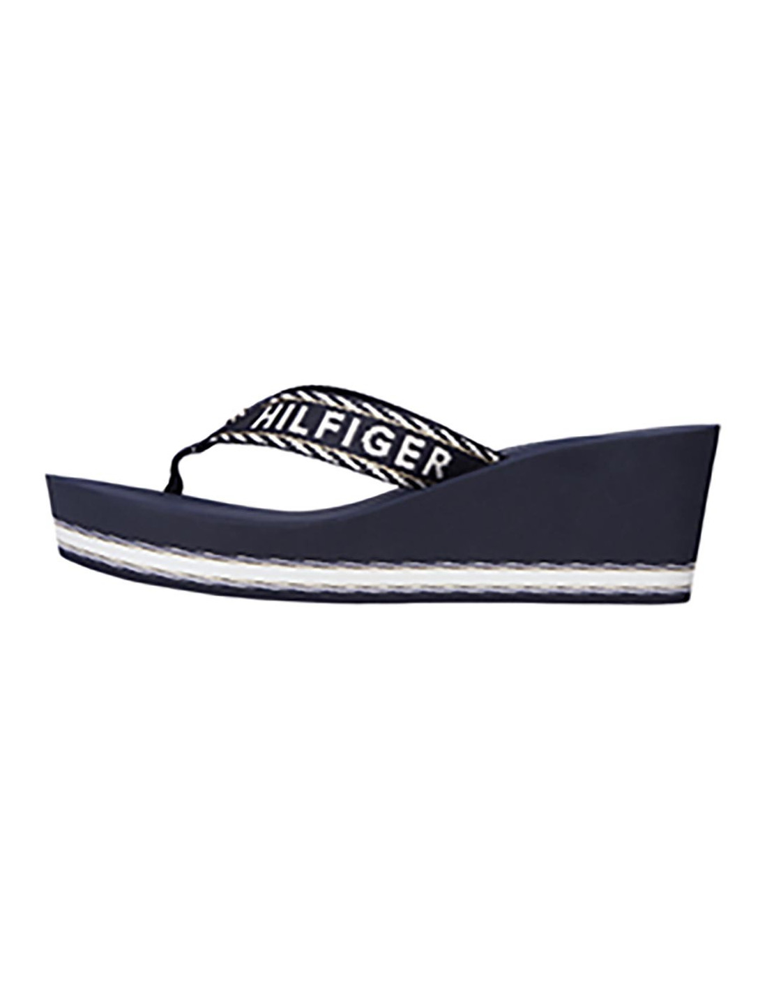 Tommy hilfiger platform store sandals black and white