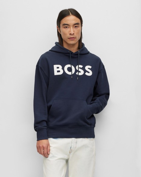 Hugo boss hoodie on sale navy