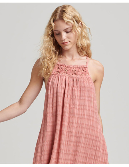SUPERDRY Vintage - Robe caraco longue dos nu