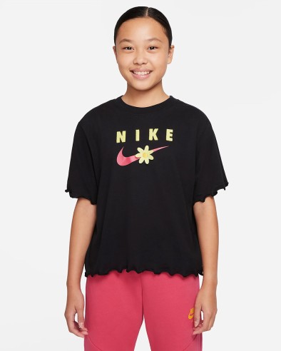 T-shirt squadrata con volant Nike Energy
