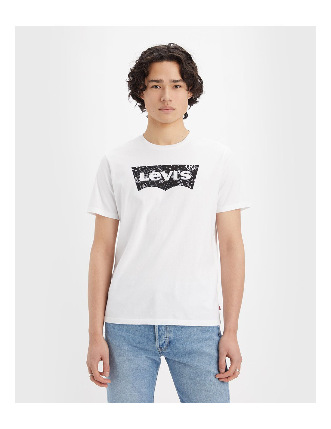T shirt bianca levis sale