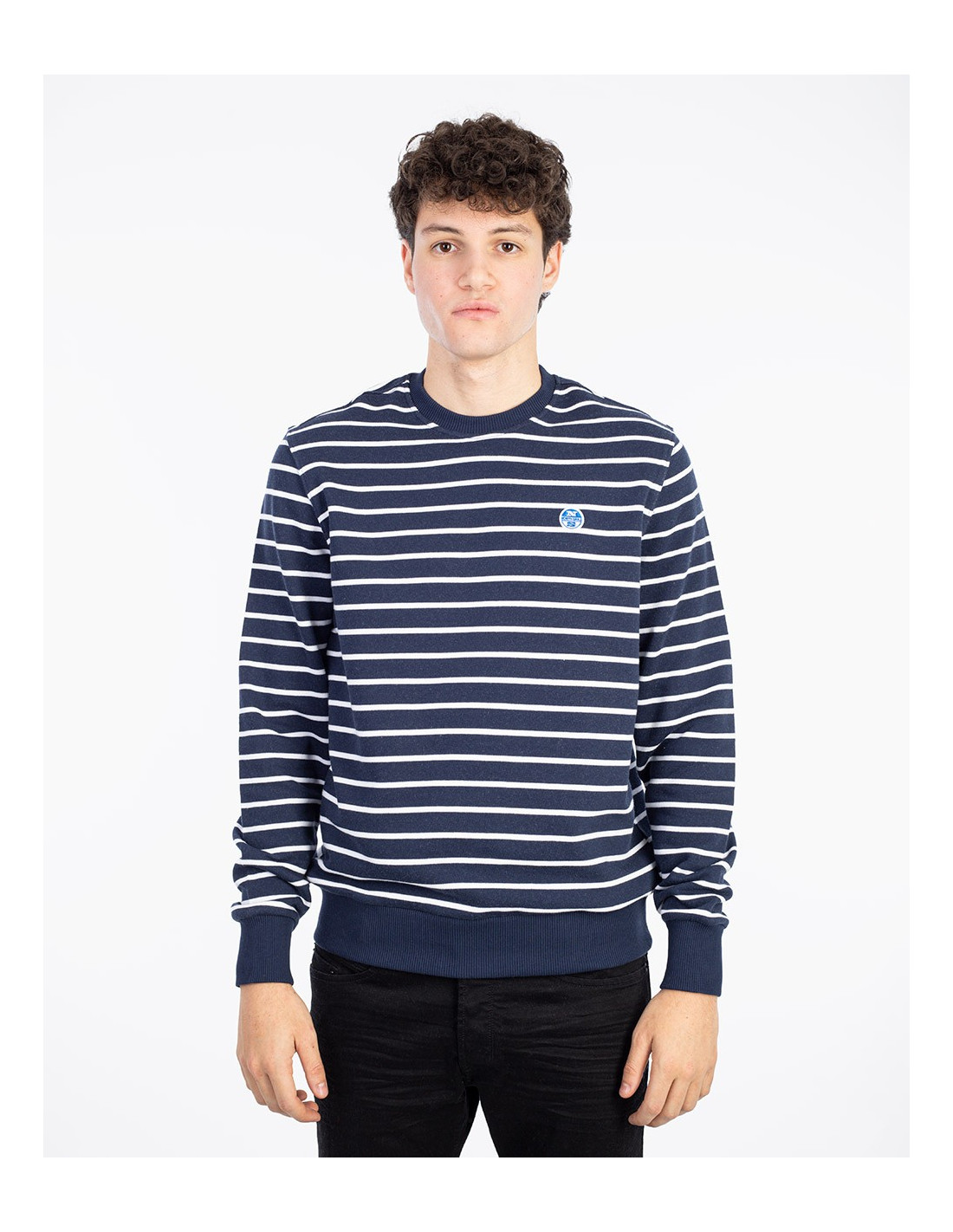 NORTH SAILS Crewneck Sweathsirt With Stripes - Sudadera