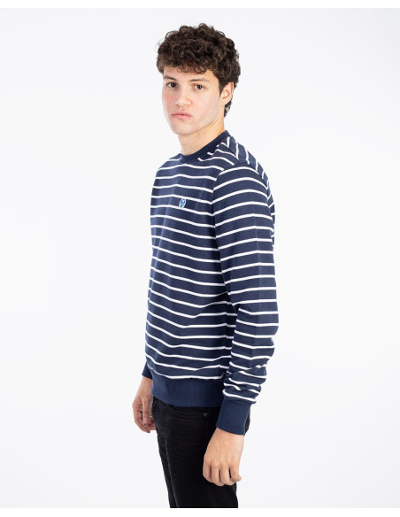 NORTH SAILS Crewneck Sweathsirt With Stripes - Sweatshirt