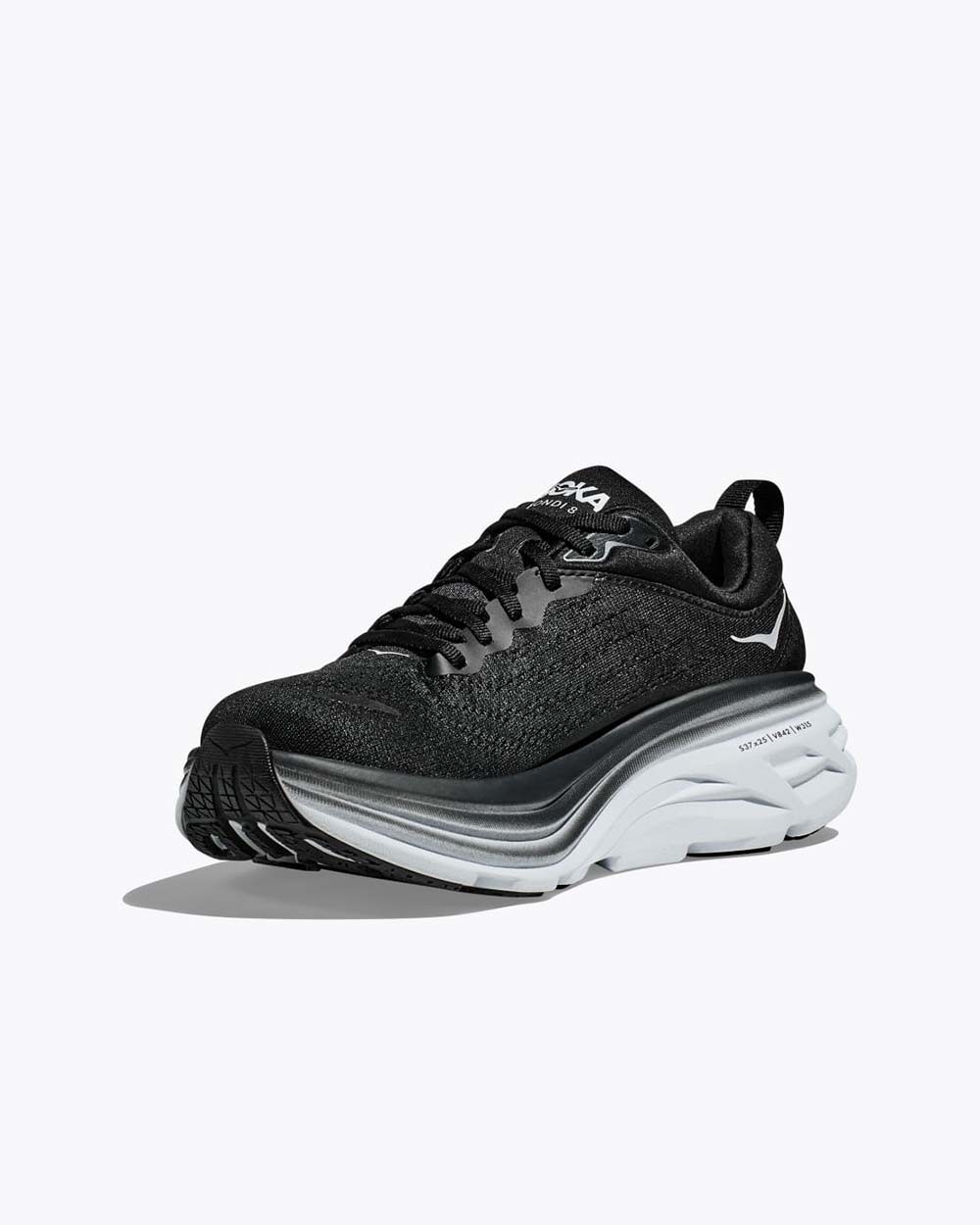 Hoka masculina Bondi 8 ancho negro/blanco