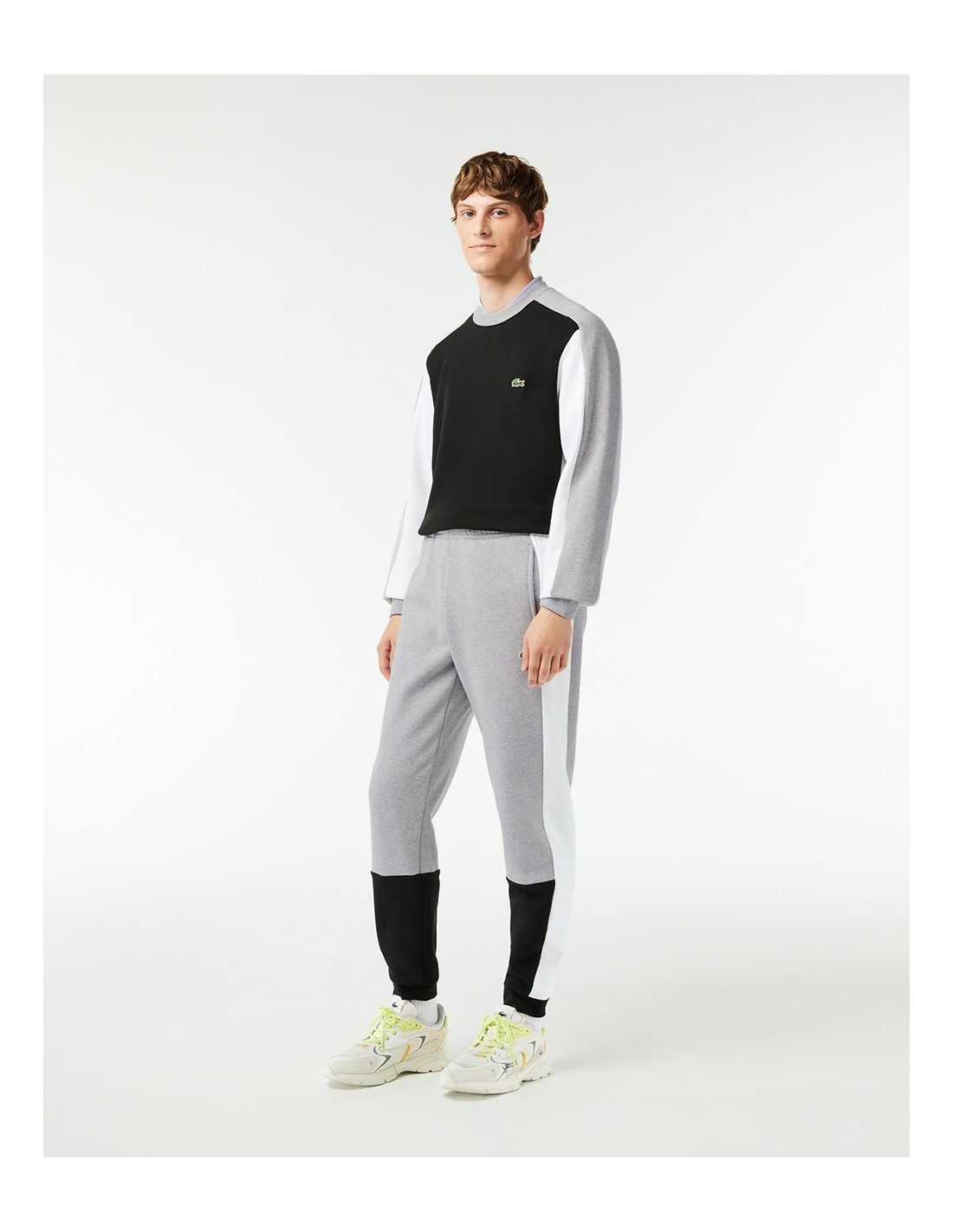 Lacoste grey jogging bottoms deals