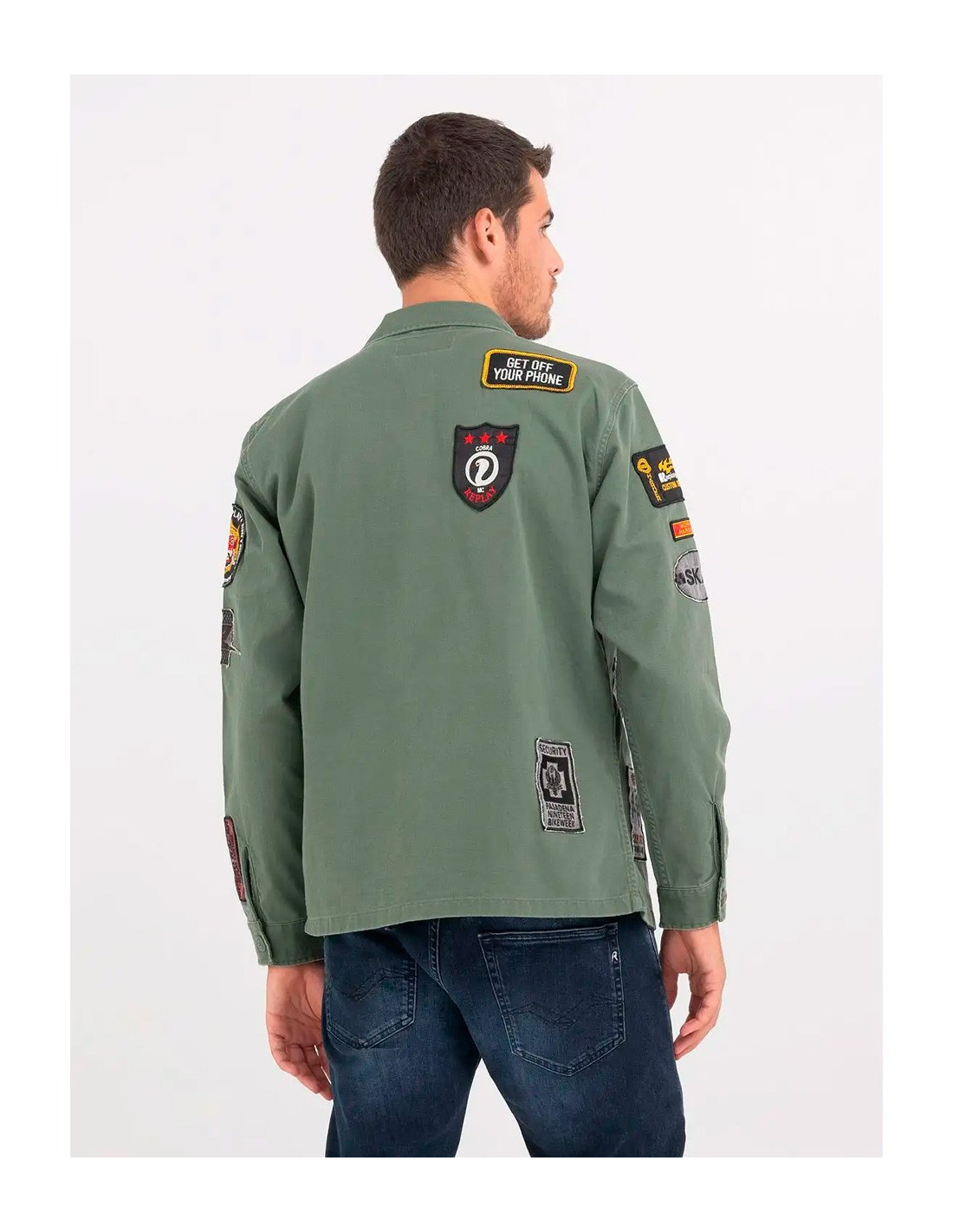 Camisa militar replay new arrivals