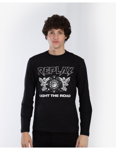 ALL BLACKS × REPLAY ブラックデニムジャケット｜REPLAY