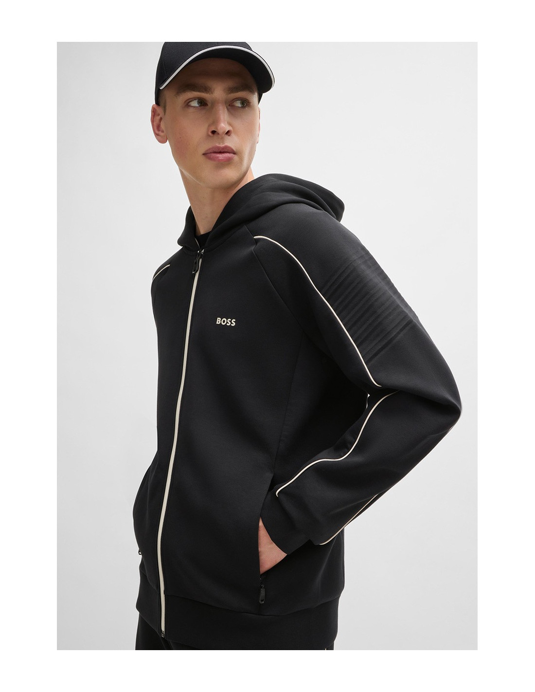 【関税&送料込】Boss Sweatshirt Nazardo HUGO Blue Nazardo loose fit logo hoodie in black | ASOS