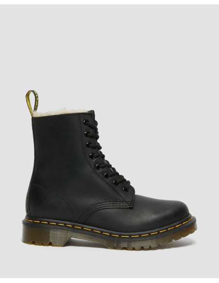 DR MARTENS 1460 Serena Black Burnished Wyoming - Laarzen